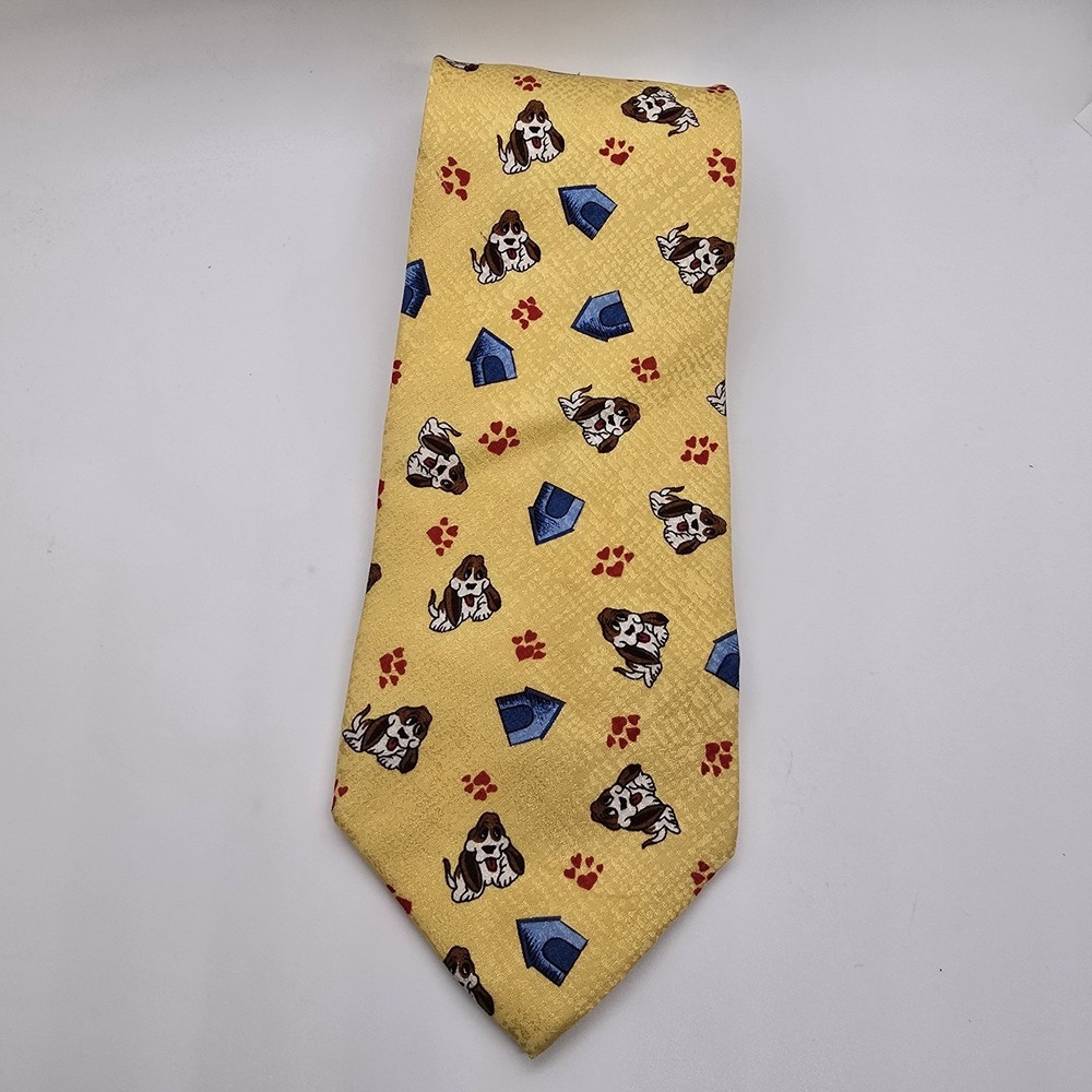 Silk Tie Dog Puppy, Bassett Hound Dog🐶Veterinarian,‎ Fun Dog Tie